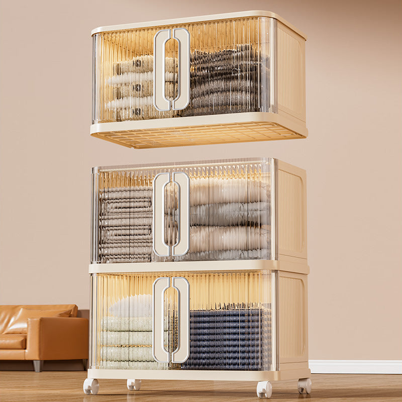 Multi-layer baby wardrobe Thickened baby storage cabinet Household snack sorting box Clothes storage Folding storage cabinet