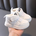Kids sneakers for boys and girls, mid-top sneakers, winter two-cotton shoes, k-style shoes for men and women, baby shoes, soft bottom toddler shoes
