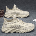Men's mesh shoes 2024 new summer breathable hollow-out thin mesh men's shoes mesh casual sports running air conditioning shoes