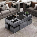 Multifunctional living room marble coffee table tea table all-in-one modern casualaccessible luxury balcony coffee table office kung fu tea table