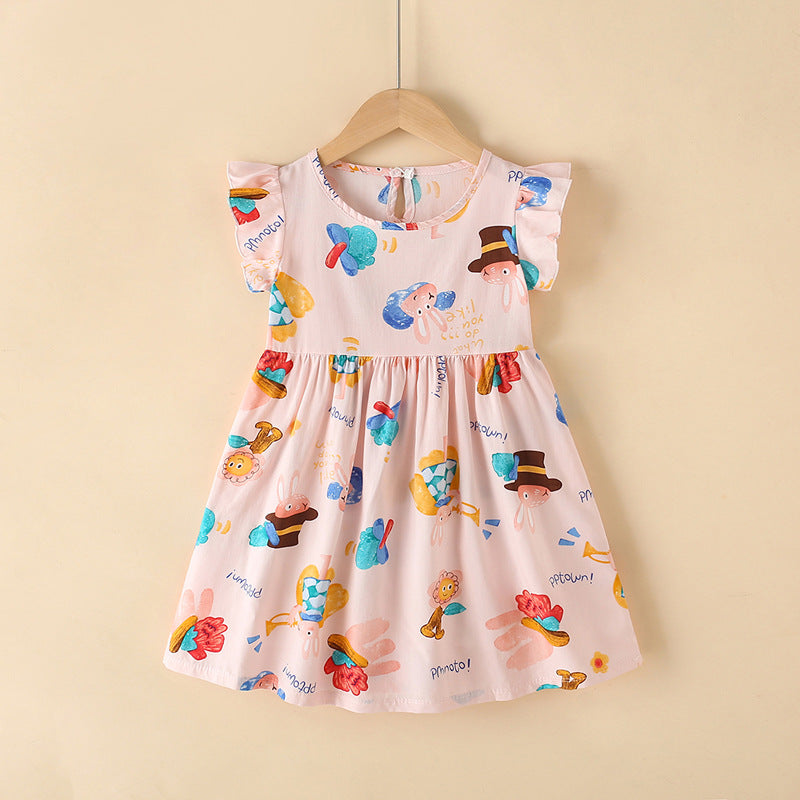 New girls' summer floral dress - kids' princess sundress - beach dress - summer cotton silk cami dress -  collection