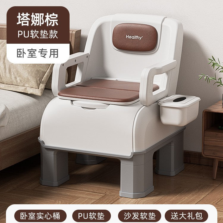 Bedside bedroom potty adult elderly toilet mobile horse room toilet chair bucket household pregnant women the elderly