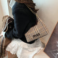 Underarm contrast color casual small square bag women's 2025 spring new korean style retro fashion large capacity commuter shoulder bag