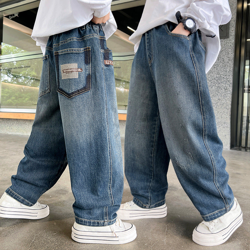 Boys' jeans - spring/autumn collection,  new arrivals: stylish and casual loose-fit jeans for boys, ages mid-child to big kid