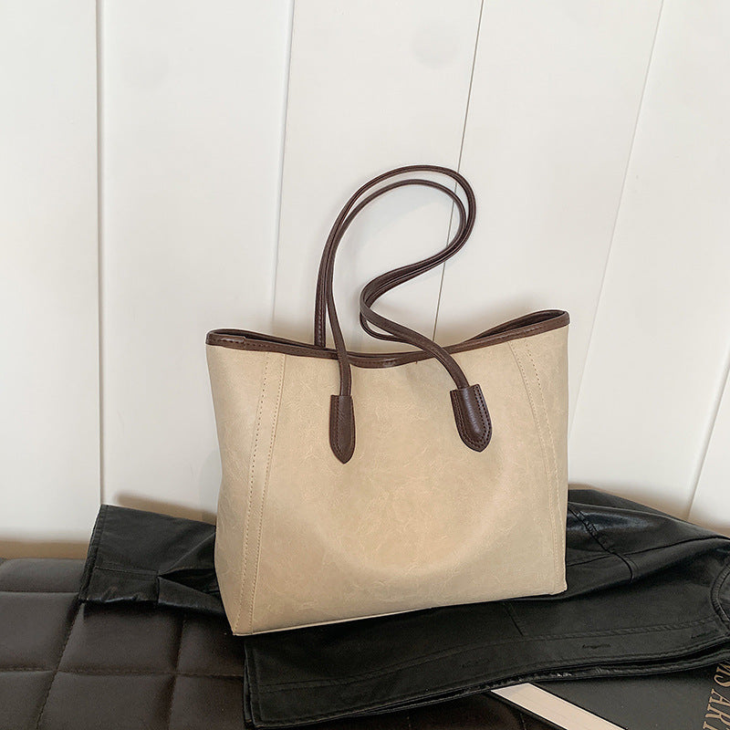 2025 new autumn/winter casual versatile shoulder bag - vintage large capacity commuter tote - women's high-end underarm bag