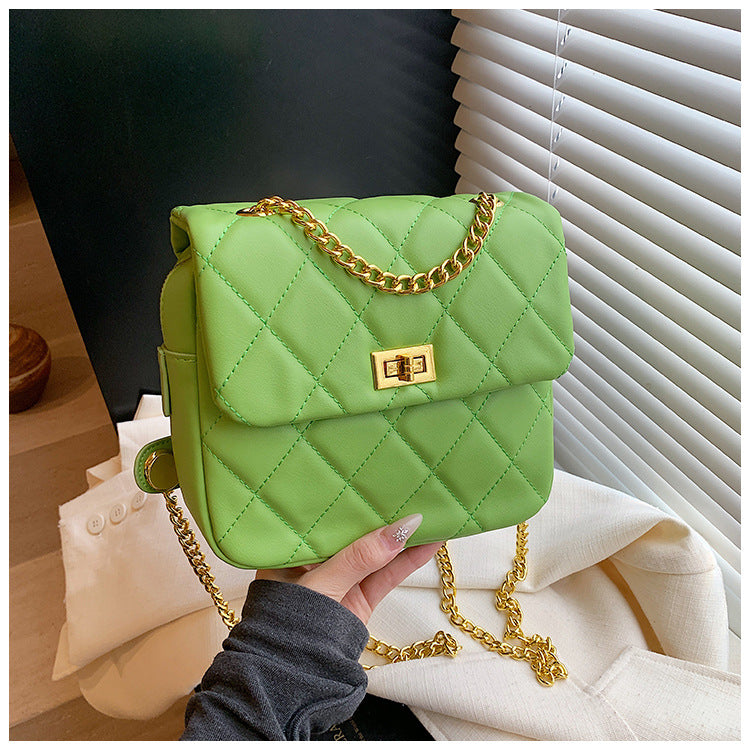 Cross-border diamond chain small bag women's 2025 summer new fashion and leisure foreign style shoulder bag backpack