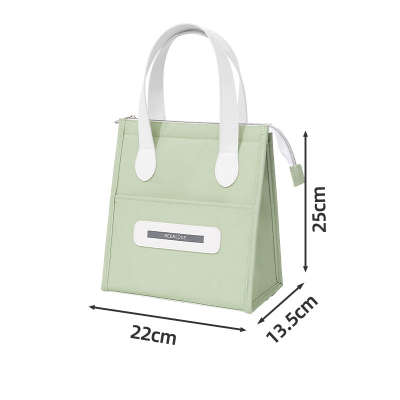 Beilian Hand Carry Bento Bag Japanese Style Portable Lunch Box Bag Thickened Aluminum Film Lunch Bag Student Handheld Bento Bag