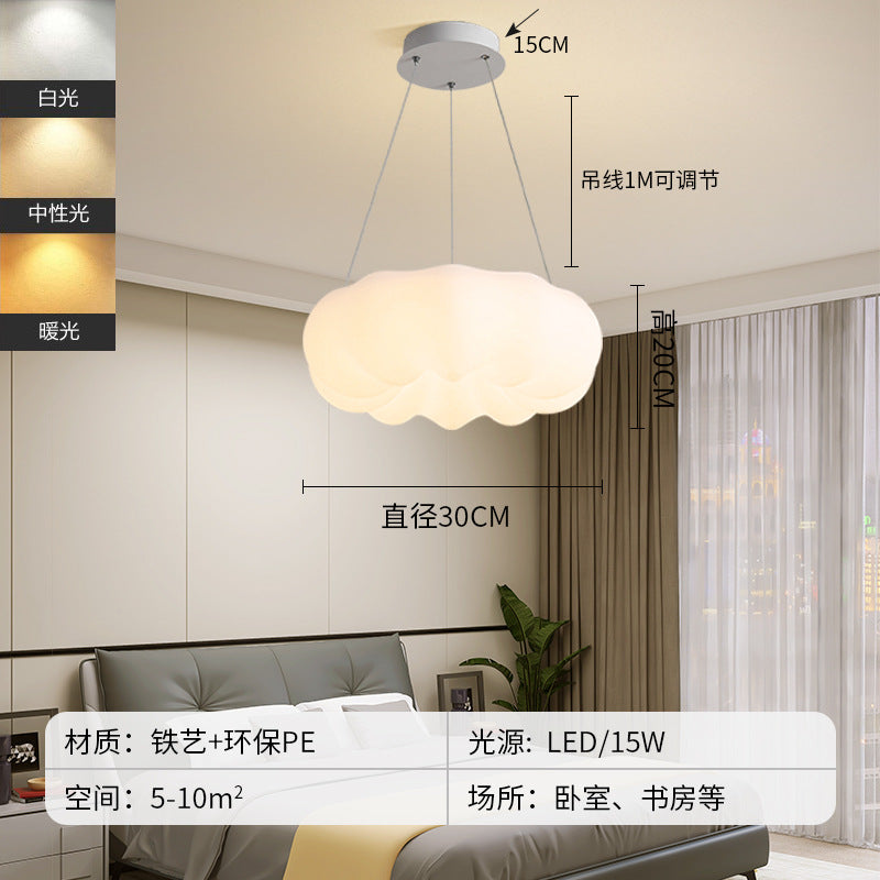 Xiaohongshu chandelier Nordic simple restaurant lighting living room warm and creative Internet celebrity pumpkin lamp master bedroom lighting