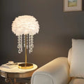 popular feather floor lamp bedroom bedside ins living room room light luxury decoration atmosphere vertical floor lamp