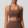 Cloud-feel compression yoga tank top - shockproof, high-impact sports bra for pilates, running, and outdoor fitness