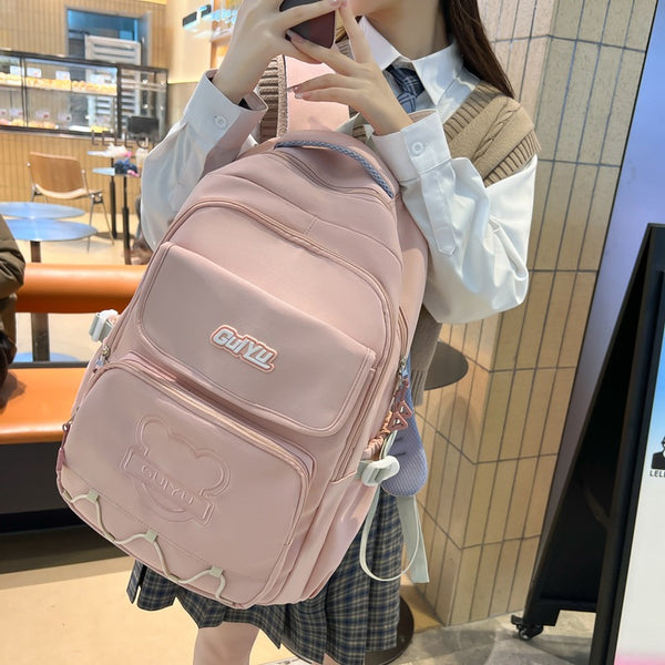 Wholesale 2025 new Korean version ins small fresh girl backpack outdoor leisure backpack junior high school student schoolbag