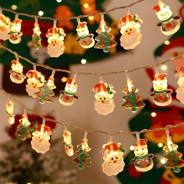 Cross-border new Christmas lights led lights string outdoor decoration atmosphere lights Christmas tree lights string Christmas decoration led lights