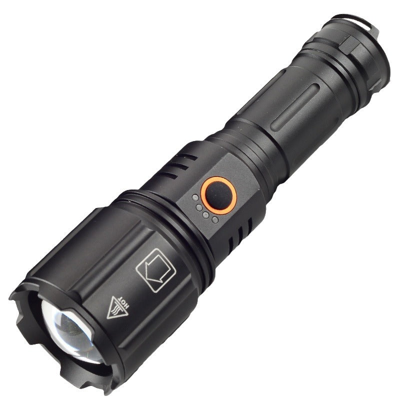 Cross-border new long-life flashlight outdoor super bright long-range telescopic portable white laser charging Type-c flashlight