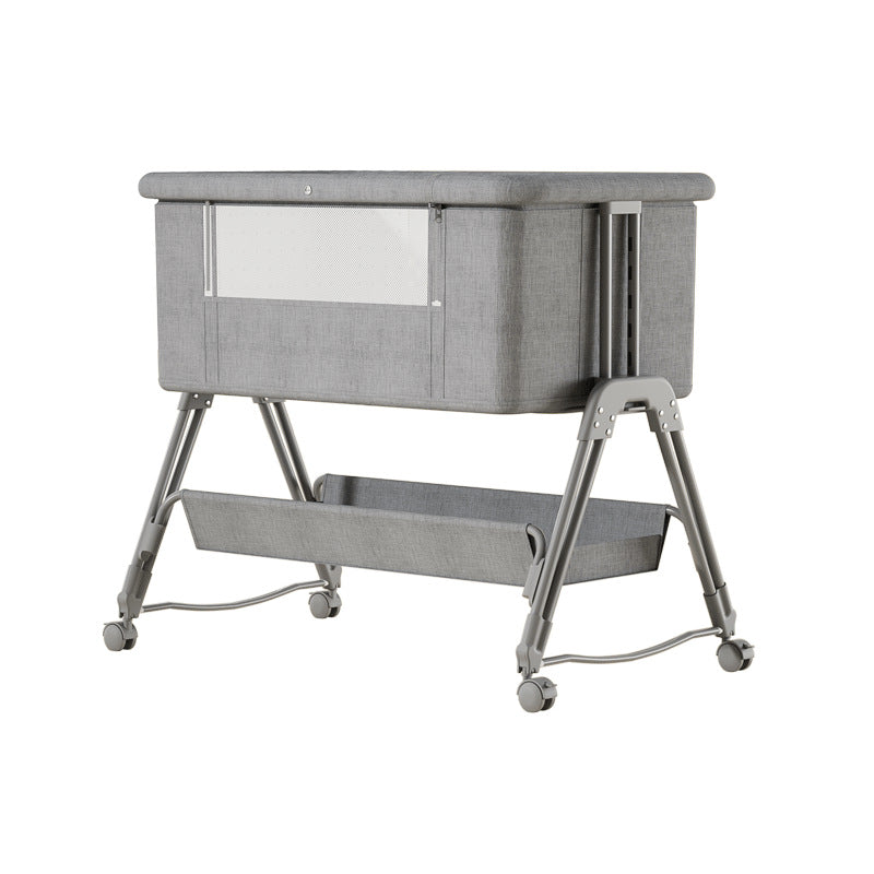 Baby crib: portable, foldable, multi-functional, adjustable height, seamless splicing, newborn-sized bassinet