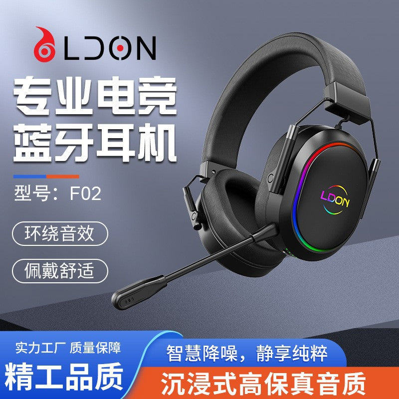 Ldon dragon guardian f04 wireless tri-mode 2.4g gaming headset - new over-ear design, high-fidelity audio, extended battery life