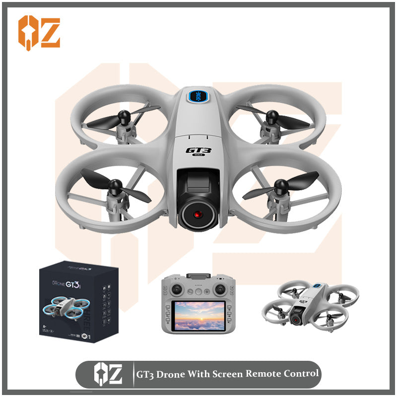 Gt3mini drone with 4.3inch screen control, optical flow positioning, hd image transmission, dual lens, and extended flight time