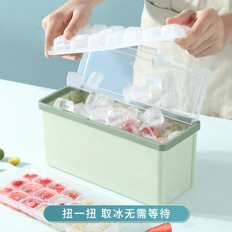 Liheng Amazon's new ice box, home-made ice cube mold multi-layer ice box, pp plastic pumping ice with lid