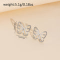 Wholesale butterfly earrings: european & american cross-border fashion jewelry for women - diamond-accented, versatile, unique alloy earrings with a sophisticated, niche appeal