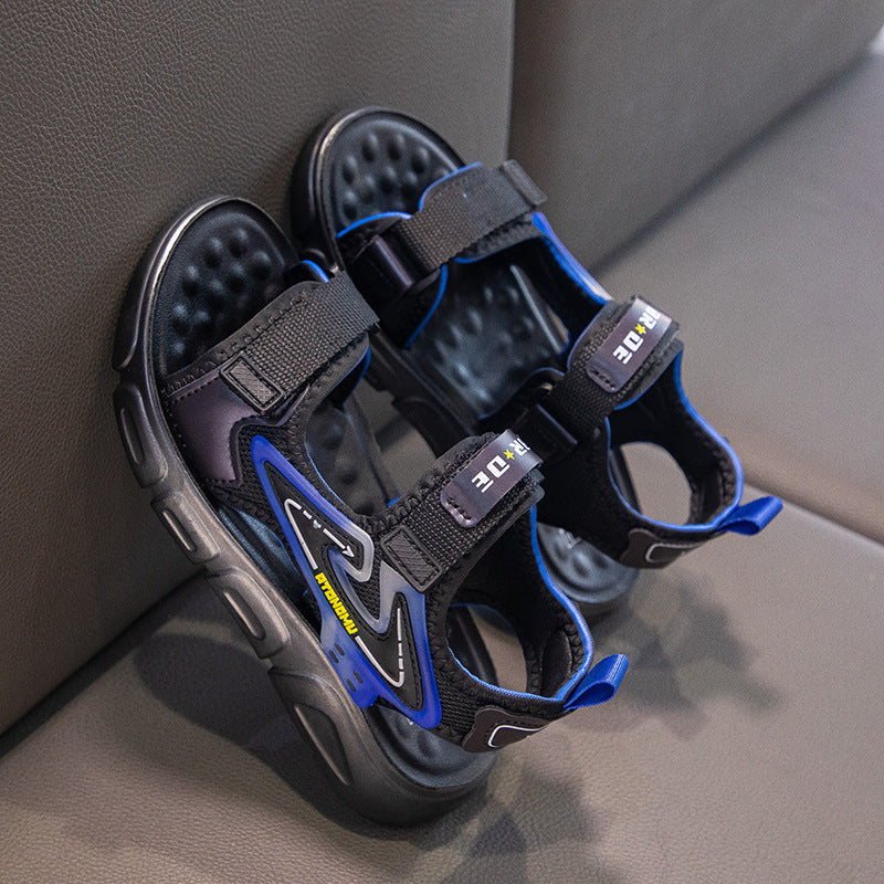 Summer new children's sandals soft-soled students running classmates trendy boys handsome polyurethane beach shoes