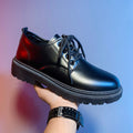 Men's business leather shoes - spring 2026 new collection - youthful british style - student suit shoes - round toe casual trendy shoes