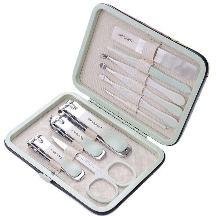 Guochao handmade nail clipper suit nail groove complete set of nail clippers eighteen-piece set of hawkbill pliers for home pedicure tools
