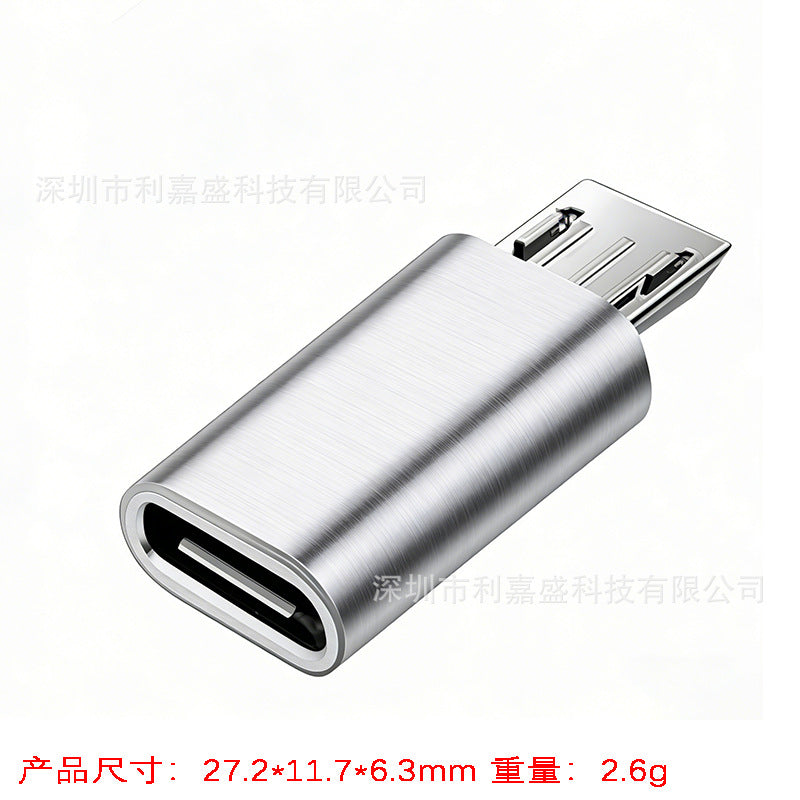 Type-c to lightning adapter for iphone 15 charging, android v8 data, micro usb conversion