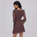 Amazon fashion see-through sexy polka dot long sleeve dress women's  summer new design skirt