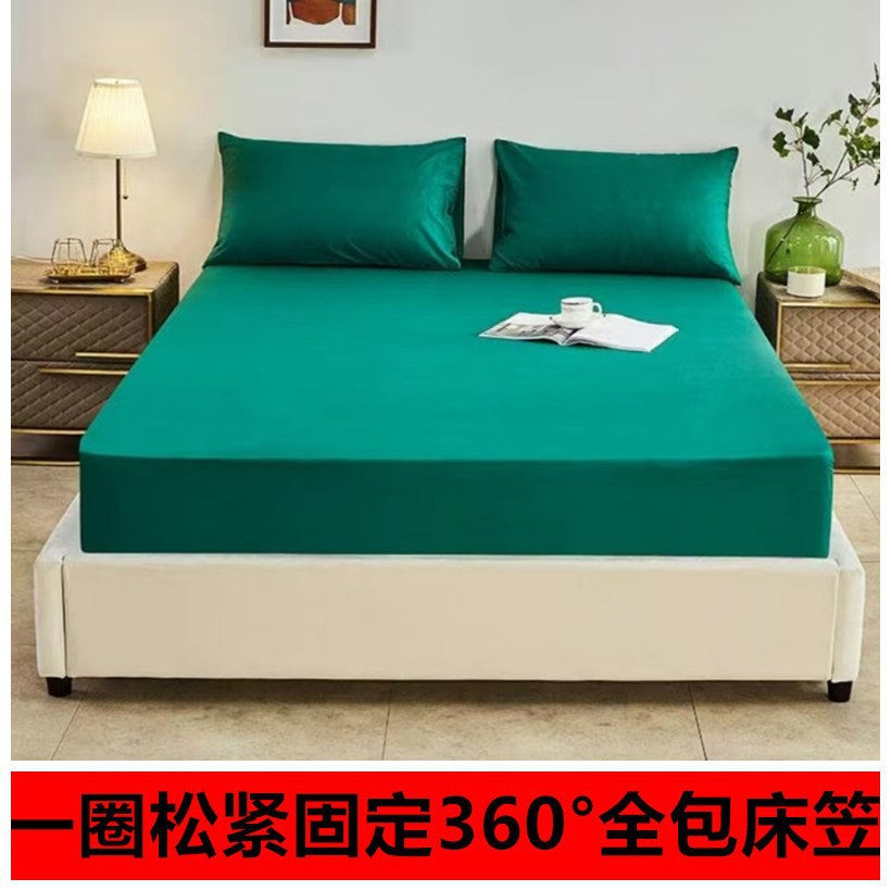 Bed sheets single piece fitted sheet all-inclusive bed cover mattress protector washed cotton summer maternal and infant washed cotton fitted sheet three-piece set