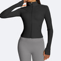 Fall and winternew arrival yoga sports jacket silmoutwear tight sports tops training running fitness clothing outwear women