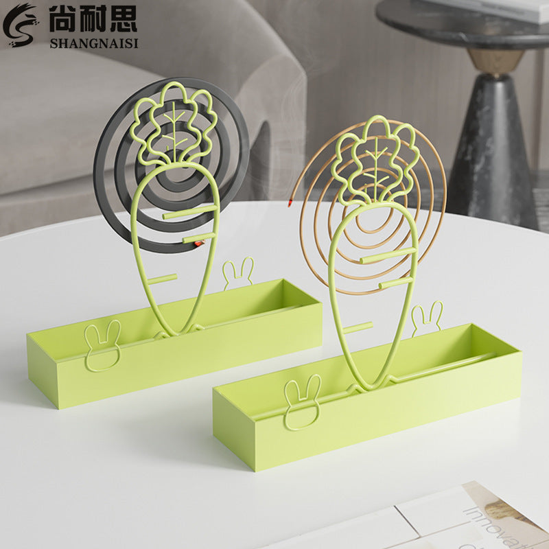 Light luxury thickened mosquito coil rack Household fireproof mosquito coil tray Nordic creative mosquito coil box Sandalwood widened ash tray shelf