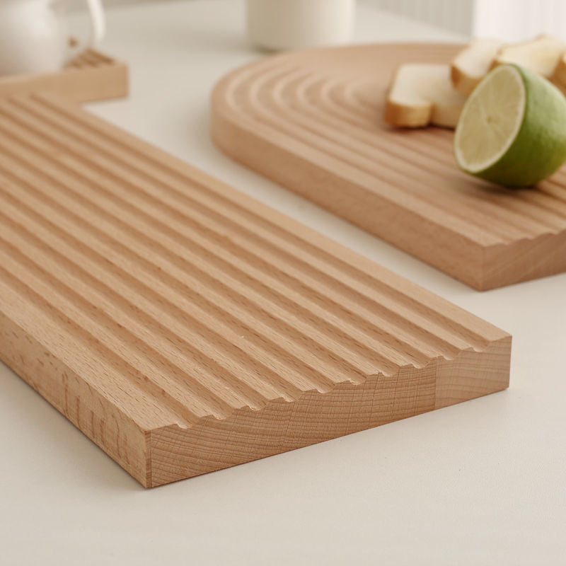 Nordic irregular plate dinner plate western food plating simple solid wood tray ornament for home korean style ins style