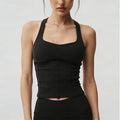 Naked bubble wrap push-up anti-sagging sling beautiful back fitness tops vest yoga bra halter sports intimates women