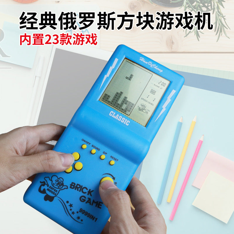 Wholesale cross-border large screen tetris game console - classic retro nostalgic 80/90s handheld game console for kids