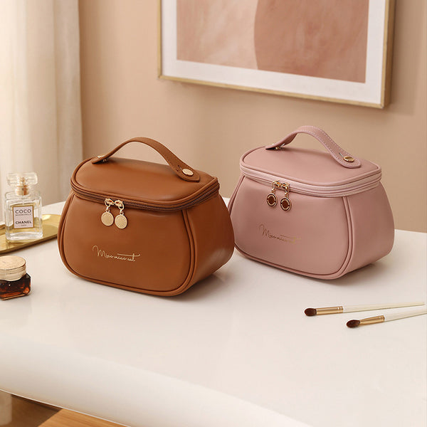 Cross-border portable cosmetic bag large capacity pu portable travel storage waterproof toilet bag going out cosmetic storage bag
