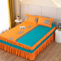Korean style bed skirt bedspread single piece princess style bed skirt bed cover fitted sheet no pilling no shrinkage casual double 1.8m