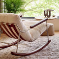Single fika rocking chair italianaccessible luxury casual sofa rocking chair living room balcony lazy rocking chair sofa wholesale
