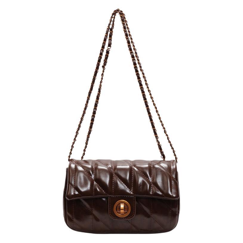 Small square bag women 2025 new trendy fashion diamond red chain shoulder messenger bag wholesale