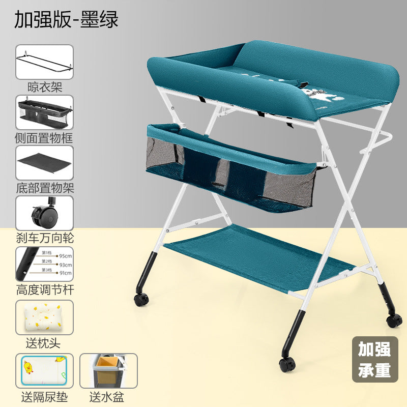 Diaper changing table - portable, multifunctional, foldable baby care station for newborns - bathing, diaper changing, and massage
