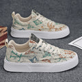 Men's spring 2026 new breathable canvas shoes, korean style trendy versatile lightweight soft sole non-slip low-top sneakers