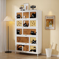 Medieval style steel bookshelf floor-standing storage rack bedroom living room storage all-in-one cabinet iron bookcase storage cabinet
