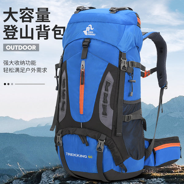 FREE KNIGHT mountaineering bag 60L outdoor hiking backpack,  , camping rucksack free rain cover