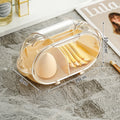 Cosmetic sponge storage box with lid, dustproof dressing table lipstick air cushion storage shelf, portable powder puff storage box