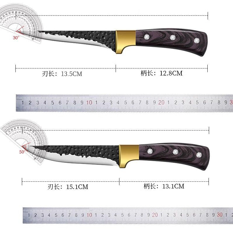 Hand-forged boning knife, special butchering razor, sharp boning knife, german imitation copper shell, special sharp knife for killing pigs