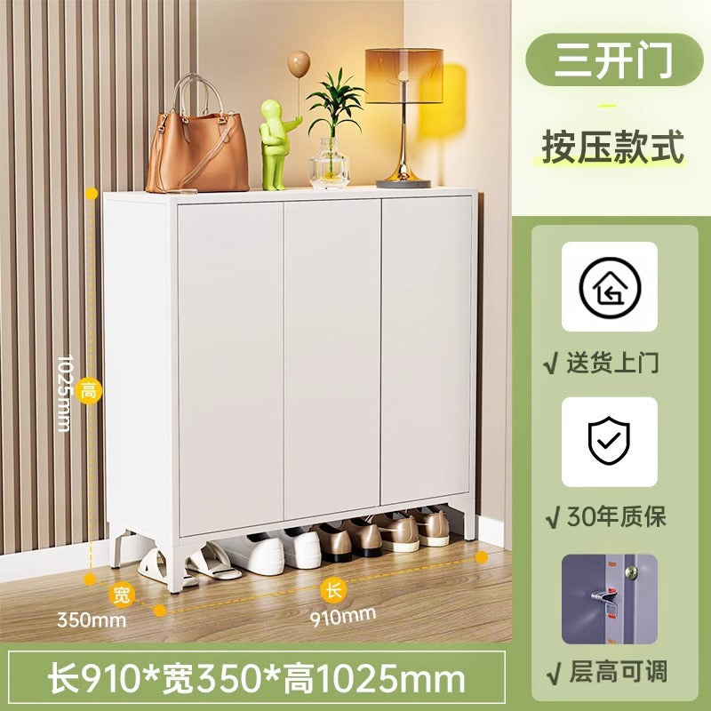 Steel for home shoe cabinet door all-in-one cabinet outside corridor entrance entrance iron storage cabinet all-in-one wall storage cabinet