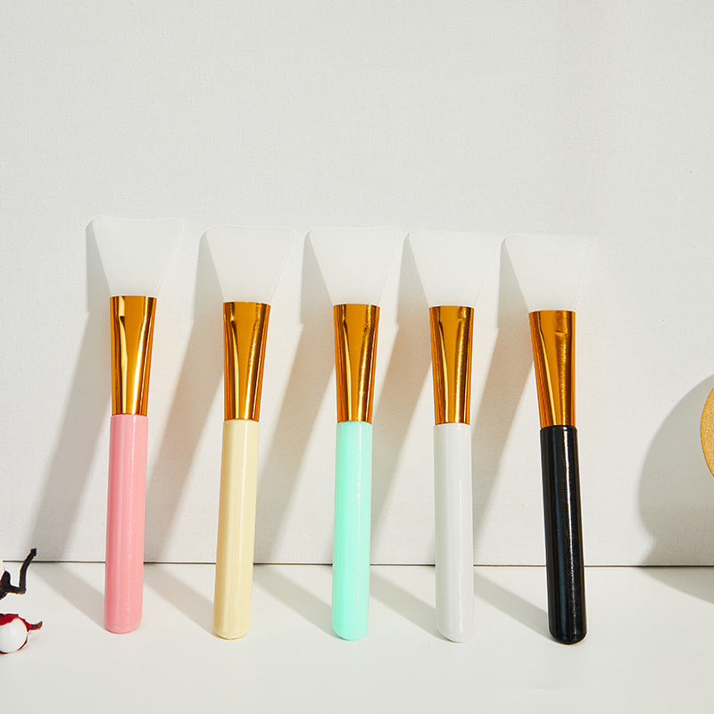 Directly from the manufacturer Slant tail silicone mask brush DIY homemade mask smear soft head convenient film stick beauty tool