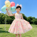 Kids birthday dress forest cute niche flower girl wedding little girl princess dress host piano tutu skirt