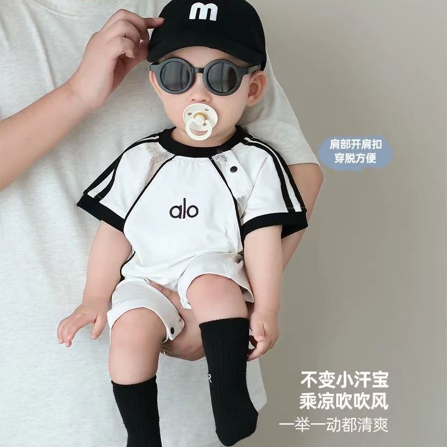 Super cute short-sleeved rompers for boys and girls new arrivalkids summer jumpsuit baby rompers rompers outing jumpsuit