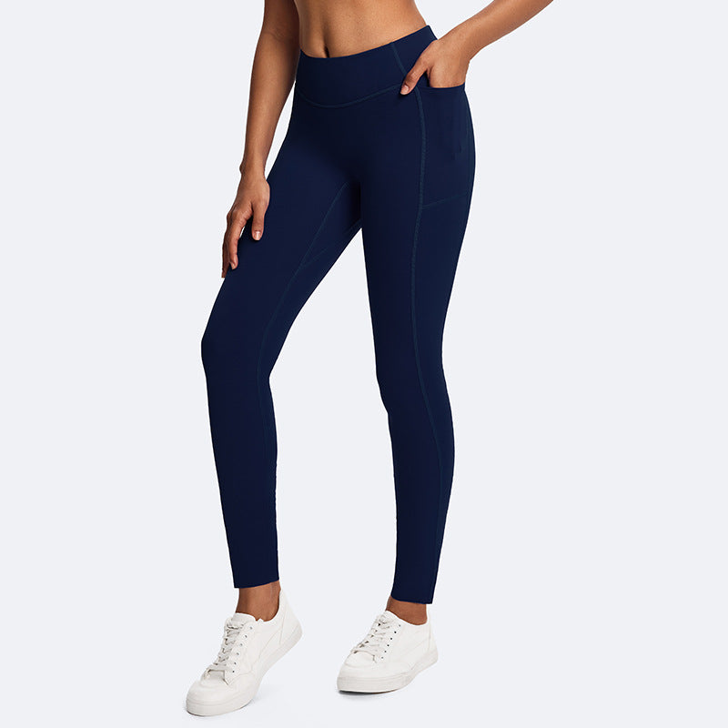 Eco-friendly fabric seamless yoga pants for women - high-waisted, butt-lifting, stretchy, running, tight-fitting, 7/8 length activewear for sports and fitness