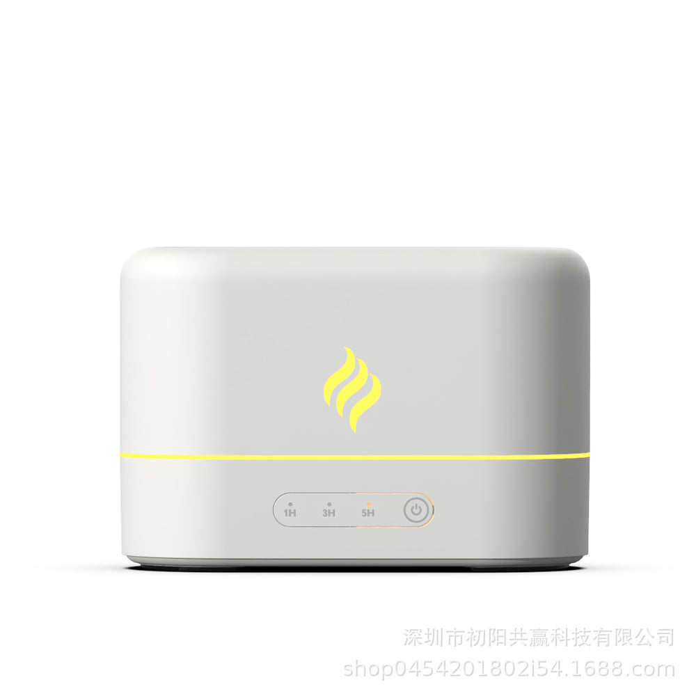 2025 new artificial flame diffuser - colorful gradient creative ultrasonic aroma diffuser humidifier for home use