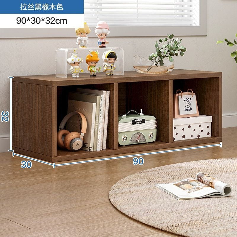 Balcony bay window storage cabinet storage rack cabinet storage cabinet plaid cabinet floor-standing single-layer low cabinet bookshelf for home bookcase